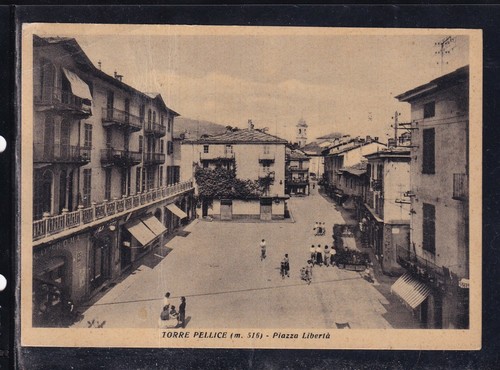 Cartolina torre pellice piazza - cartolina,