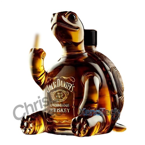 Bottiglia whisky tartaruga - bottiglia,