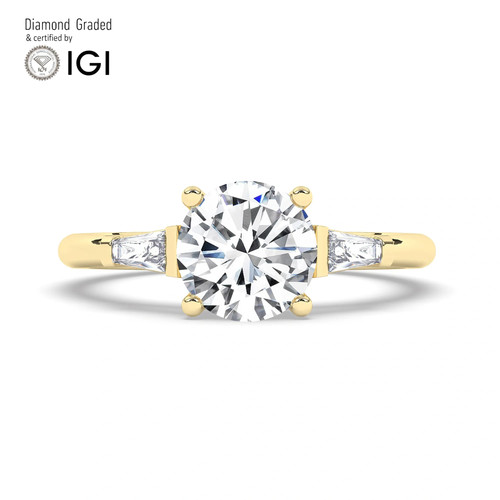 Anello trilogy diamante tondo - diamante,