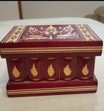 Scatolina portagioie etnica in legno 