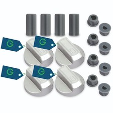 KIT 4 PZ MANOPOLE POMELLI UNIVERSALI CUCINA PIANO COTTURA GRIGIO RACCORDI VARI