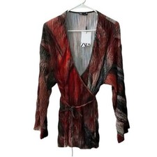 Zara Pleated Orange Kimono