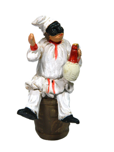 Pulcinella con fiasco vino - pulcinella,
