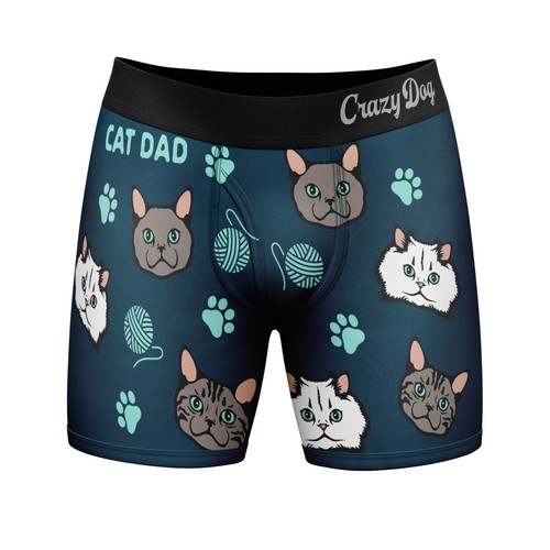 Boxer uomo gatto papà