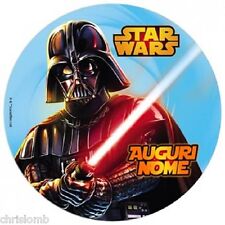 Cialda STAR WARS Decorazione Torta Ostia o Zucchero Darth Vader