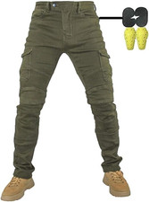 Uomo Moto Biker Jeans