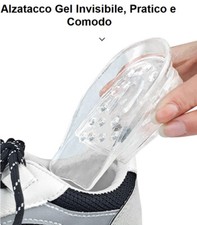 ALZATACCO SOLETTA ALZA TACCO PLANTARE GEL INVISIBILE 2PZ ALZA STATURA FINO A 5CM