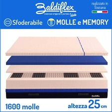 BALDIFLEX MATERASSO 1600 MOLLE E MEMORY 5 CM HYBRID BROS H25 SFODERABILE
