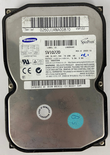 Samsung sv1022d 2gb - samsung, 10.2gb
