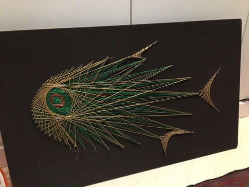 Quadro string art pesce anni - art,