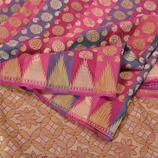Sari indiani magenta vintage sanscriti arte seta tessuto premium sari...