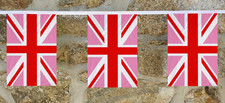 Bandiera Union Jack UK rosa
