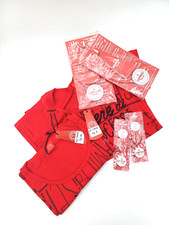 CAMPARI SET PUBBLICITARIO '' T SHIRT DONNA+PINS+BLOCK NOTES ''