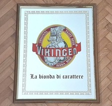 QUADRO INSEGNA A SPECCHIO BIRRA VIKINGEN BEER-PILM MADE IN ITALY-ANNI 70-VINTAGE
