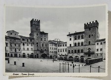 63552 Cartolina - Arezzo - piazza grande - VG anni '50
