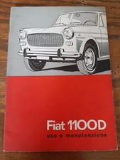 FIAT 1100 D 1962 1 ED. MANUALE