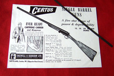 CERTUS SHOTGUN COGSWELL & HARRISON 1961 PUBBLICITÀ STAMPA ORIGINALE D'EPOCA
