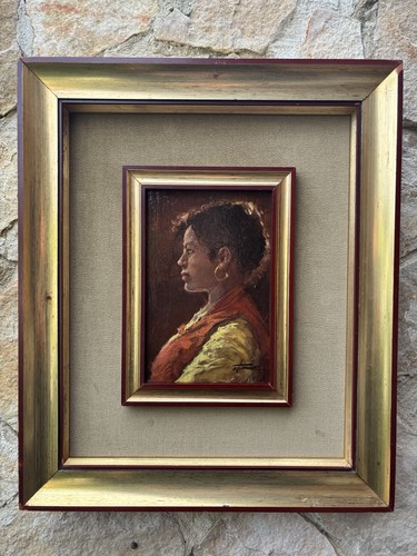 Quadro profilo donna - di, donna-