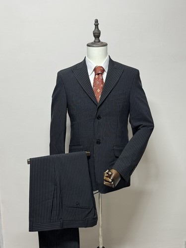 Abito uomo gessato grigio - abito,