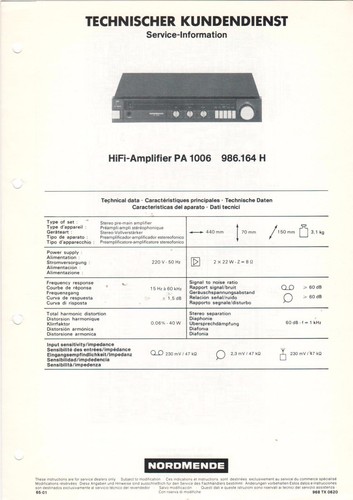 Nordmende amplificatore hifi - -,