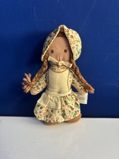 HOLLY HOBBIE’S FRIEND HEATHER BAMBOLA DI PEZZA RAG DOLL VINTAGE KNICKERBOCKER