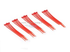 FASCETTE CABLAGGIO PLASTICA NYLON COLORATE ROSSE CABLE TIES 25 PZ 100 mm HIMOTO