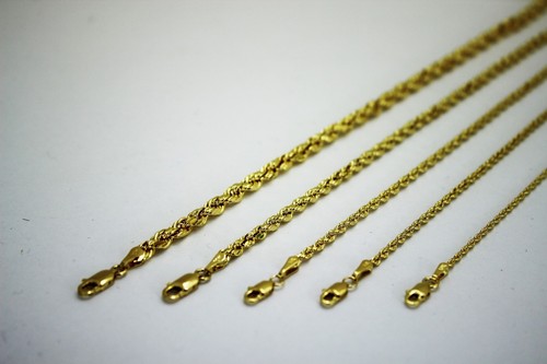 Collana gialla catena corda - collana,
