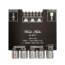 Mini Amplificatore Digitale Bluetooth 5.0 HiFi 2.1 Canali Audio Stereo Equalizzatore Amp