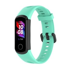 Cinturino in Metallo Silicone per Huawei Honor Band 5i / Band 4 Lago Blu