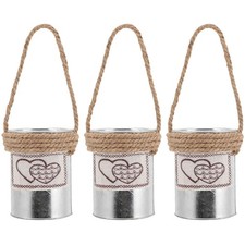  3 Pcs Vasi Da Parete Portavaso Appendere Secchiello Per Fiori Di Latta