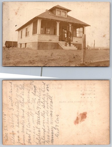 1916 rppc famiglia casa - 1916,