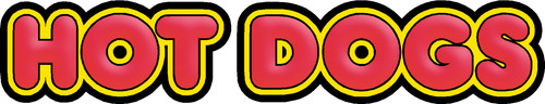 Adesivo testo hot dog - ,