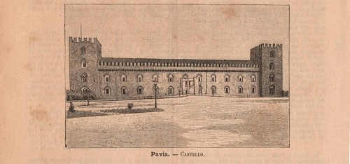 Pavia veduta del castello - pavia,