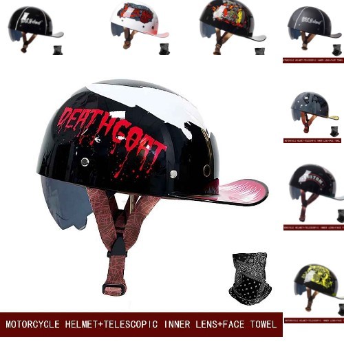 Casco moto retrò semi - retrò,