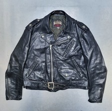 Giacca moto pelle nera vintage