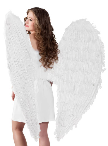 Costume bianco ali piuma - bianco,