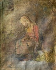 Dipinto A Olio Ritratto Donna