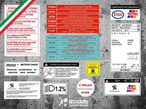 Kit adesivi labels restauro