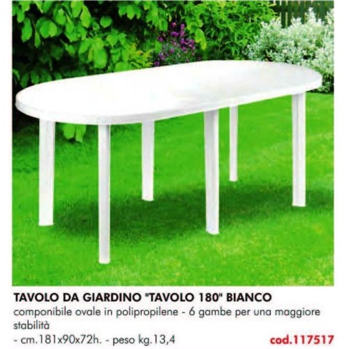 Tavolo plastica giardino - plastica,