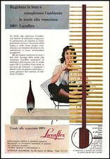 PUBBLICITA'  1957 LUXAFLEX ALLUMINIO MILANO TENDE VENEZIANE ARREDAMENTO DESIGN 