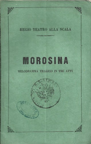 Morosina melodramma tragico - morosina,