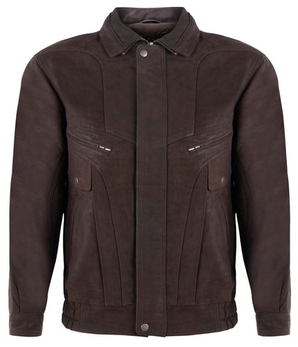 Uomo pelle marrone bluson - uomo,