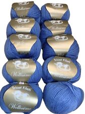 stock 100% PURA LANA MERINO confezione da gr.500 colori: rossa-blu-nera-azzurra