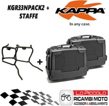 KAWASAKI KLR 650 ENDURO 2009 2010 KIT 2 VALIGIE LATERALI KAPPA KGR33N + STAFFE
