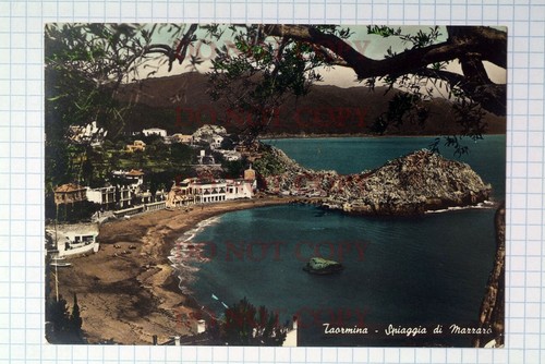 Cartolina taormina spiaggia - taormina, di