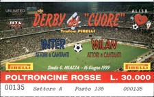 Biglietto stadio derby - biglietto, del