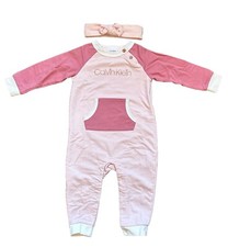 Calvin Klein - Tutina bambina rosa con maniche Raglan e Fascetta - 24 mesi