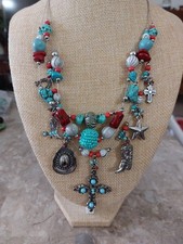 Collana grossa finto corallo