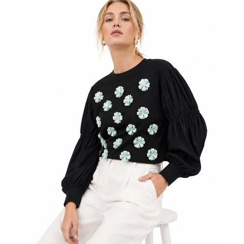 Top ritagliato paskal nero - top,