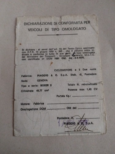 Libretto piaggio bravo - libretto, 2
